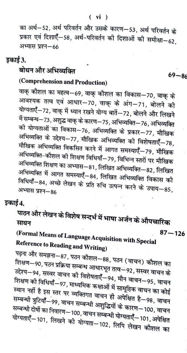 B.El.Ed Second Year Language Acquisition in Hindi index (2)