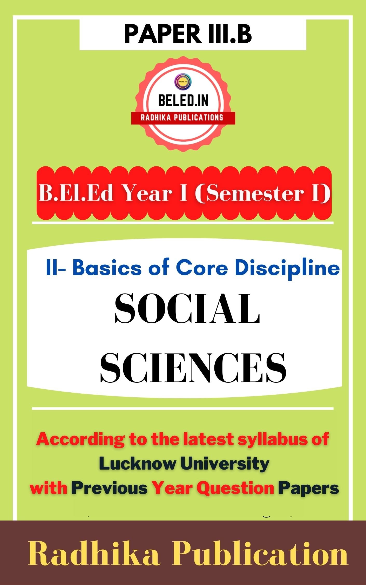 SOCIAL SCIENCE LU FRONT COVER