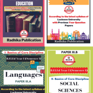 B.El.Ed First Year – 1st Semester Books :Set Of 04 (Only for L.U)