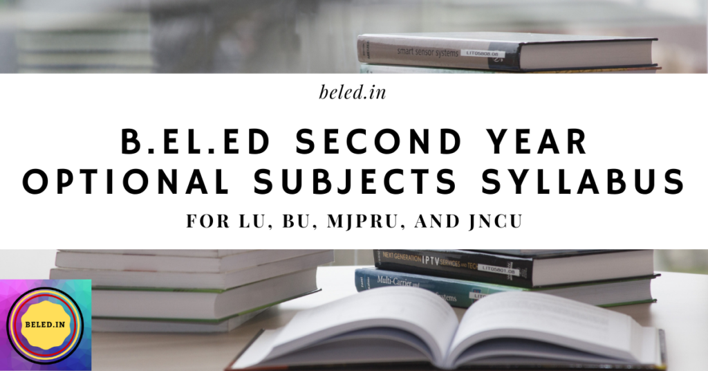beled second year syllabus optional subjects bu du mjpru jncu